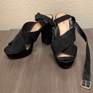 Black Heeled Sandals